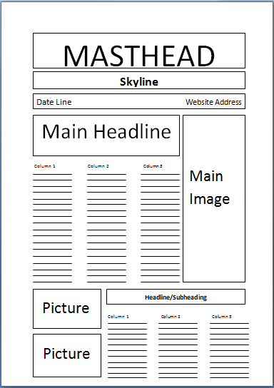 newspaper jargon worksheet newspaper layout and design terms